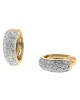 Diamond Pave Huggie Earrings in Gold
